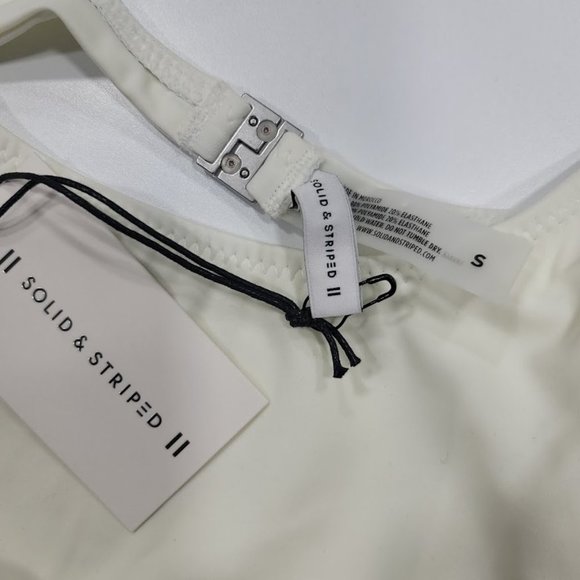 Solid & Striped Bailey Cream White One Piece Swimsuit Size Small - Picture 12 of 15